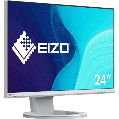 EIZO FlexScan EV2480-WT - Monitor a LED - 23.8" - 1920 x 1080 Full HD (1080p) @ 60 Hz - IPS - 250 cd/m² - 1000:1 - 5 ms - HDMI, DisplayPort, USB-C - altoparlanti - bianco